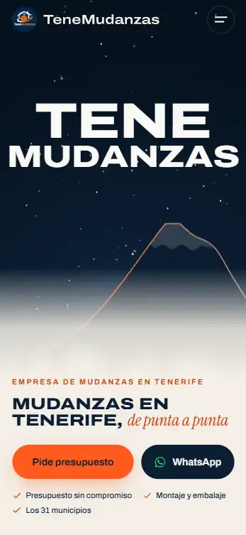 Tenemudanzas vista en un móvil